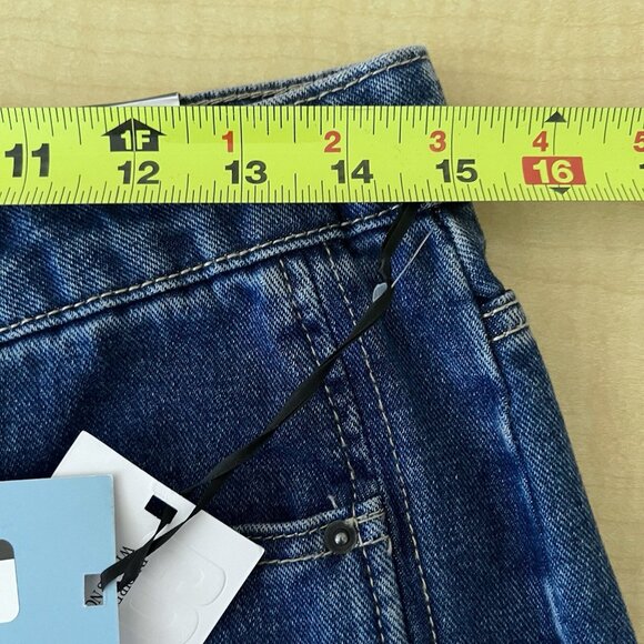 NWT Future Collective Reese Blutstein Women Blue Jeans Size 8 Straight High Rise - Picture 9 of 15